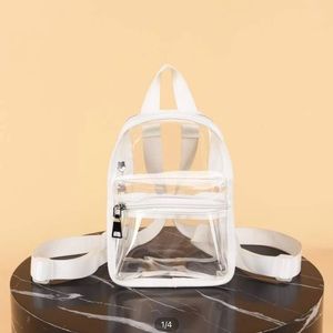 SHEIN Clear Zip Backpack